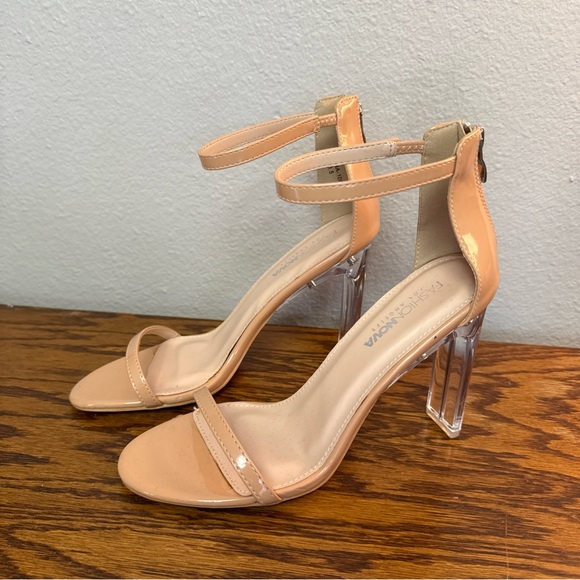 Fashion nova really hope so healed nude sandals size 8.5M - Picture 6 of 12
